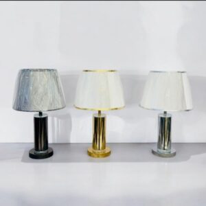 مصباح طاولة زجاج - اسود