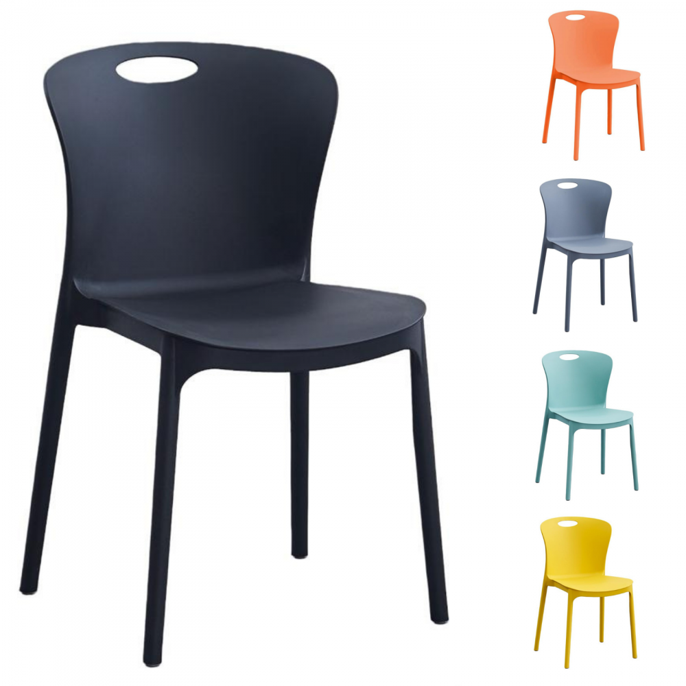 كرسي جلوس بلاستيك - لون اسود 36×35×84 سم 1 كرسي جلوس بلاستيك - لون اسود 36×35×84 سم