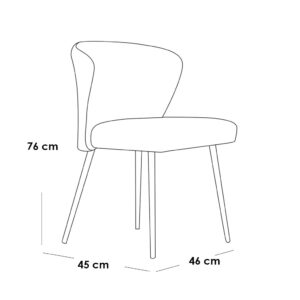 كرسي مفرد بلاستيك 76x46x45 سم - لون ازرق
