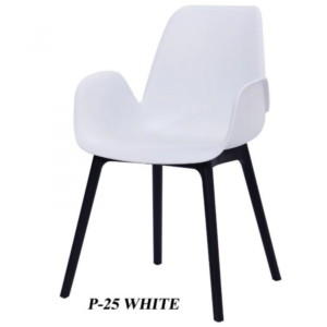 كرسي مفرد بلاستك انيق - لون ابيض