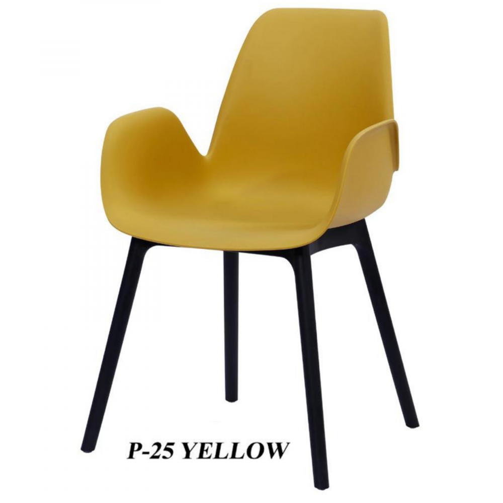كرسي مفرد بلاستك انيق - لون اصفر 1 كرسي مفرد بلاستك انيق - لون اصفر