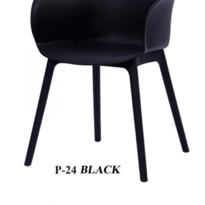 كرسي مفرد بلاستك عصري - لون اسود