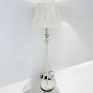 أباجورة أرضية ناصعة البياض بقاعدة رخامية فاخرة ارتفاع 140 سم