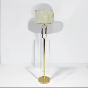 اباجورة أرضي ذهبي رائعة على قاعدة من الستانلس ستيل