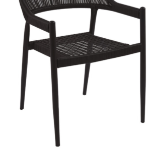 كرسي مفرد بلاستيك اسود عملي 45×47×81سم 🪑⭐