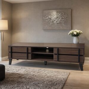 طاولة تلفزيون بلازما تصميم رائع مقاس 140×40×45 سم لون بني