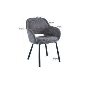 كرسي مفرد - لون رمادي