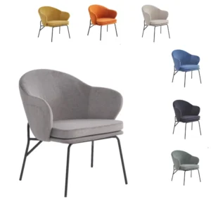 كرسي مفرد بتصميم جذاب و عصري - لون رمادي