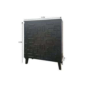 دولاب أحذية ماليزي متعدد الأغراض تصميم مودرن 2 باب لون أسود مقاس 34×95×76 سم