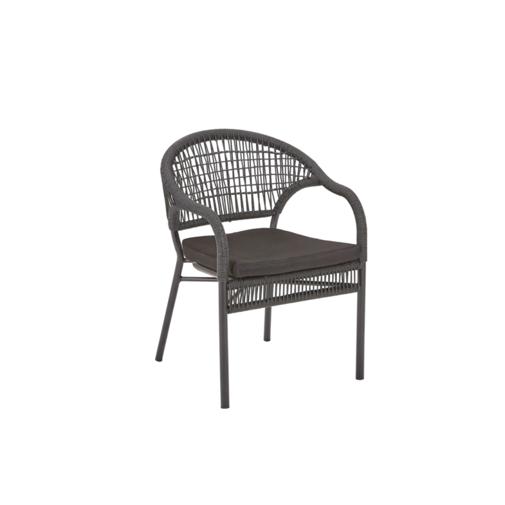 كرسي خارجي أنيق وعصري - لون اسود 🪑✨⭐ 1 كرسي خارجي أنيق وعصري - لون اسود 🪑✨⭐