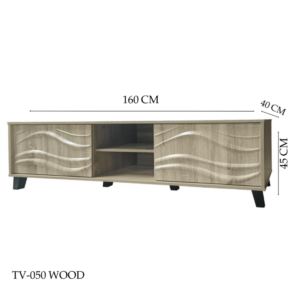 طاولة تلفزيون بلازما تصميم راقي مقاس 160×40×45 سم لون خشبي فاتح