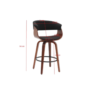 كرسي بار قماش مميز ومريح - لون اسود