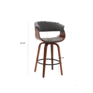 كرسي بار قماش مميز ومريح - لون رمادي غامق 💯🪑🔝