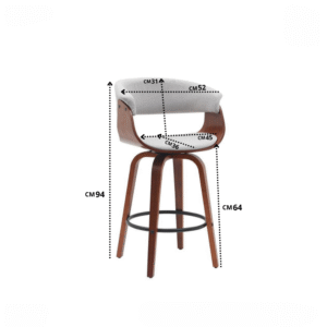 كرسي بار قماش مميز ومريح - لون رمادي فاتح  💯🪑🔝