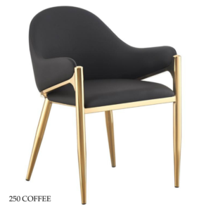 كرسي مفرد جلد فاخر بتصميم عصري - كوفي