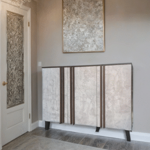 دولاب أحذية ماليزي متعدد الأغراض تصميم عصري ومميز 3 باب لون بني ورمادي مقاس 34×95×120 سم