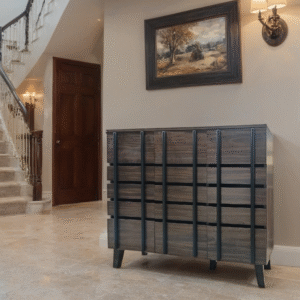 دولاب أحذية ماليزي متعدد الأغراض تصميم مميز و فاخر 3 باب لون بني  مقاس 34×95×120 سم