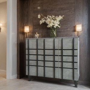 دولاب أحذية ماليزي متعدد الأغراض تصميم مميز و فاخر 3 باب لون رمادي مقاس 34×95×120 سم