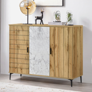 دولاب أحذية ماليزي متعدد الأغراض تصميم متميز 3 باب لون ابيض وخشبي مقاس 35×95×100 سم