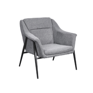 كرسي قماش بتصميم مميز - لون رمادي غامق