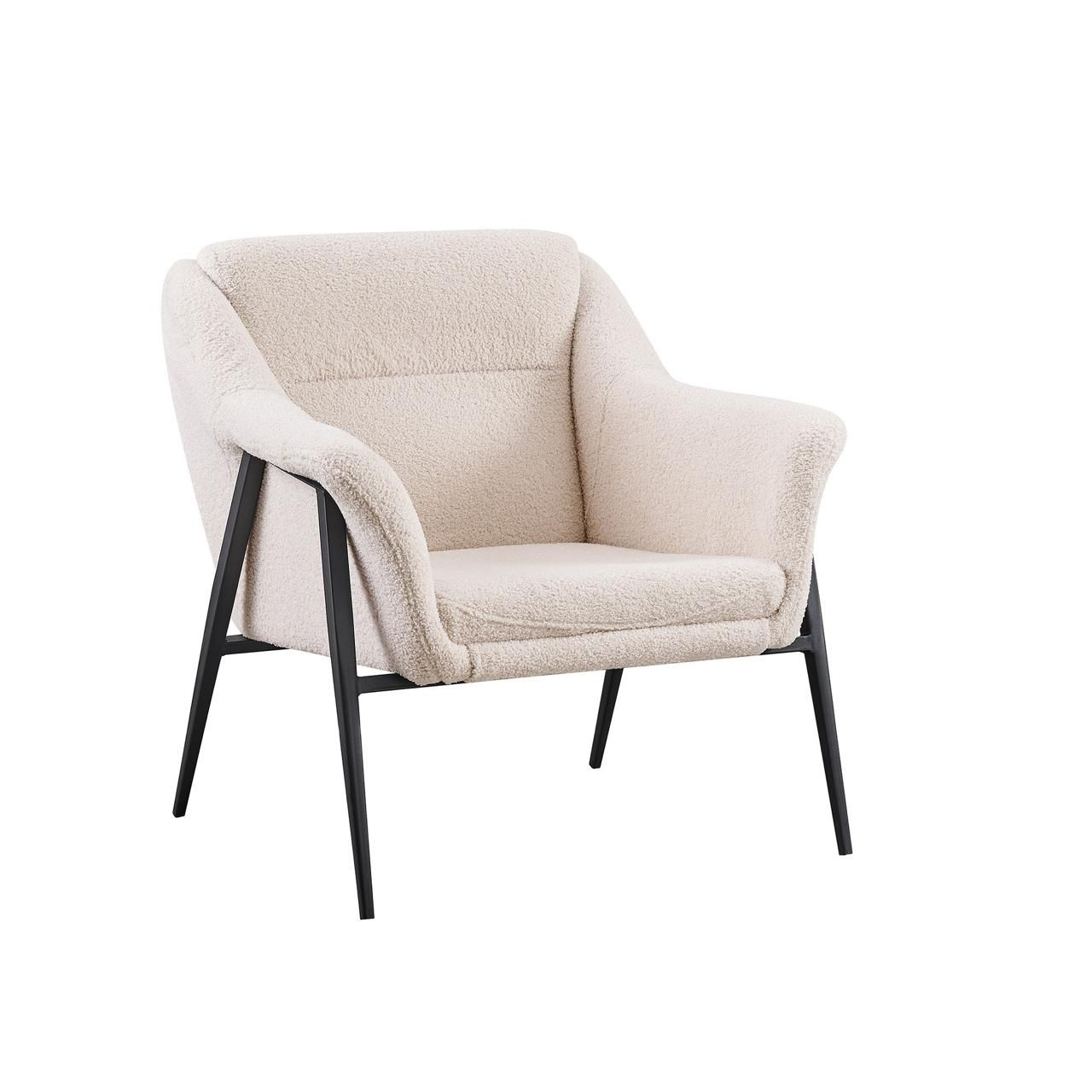 كرسي مفرد بوكليه فاخر- لون بيج 1 كرسي مفرد بوكليه فاخر- لون بيج