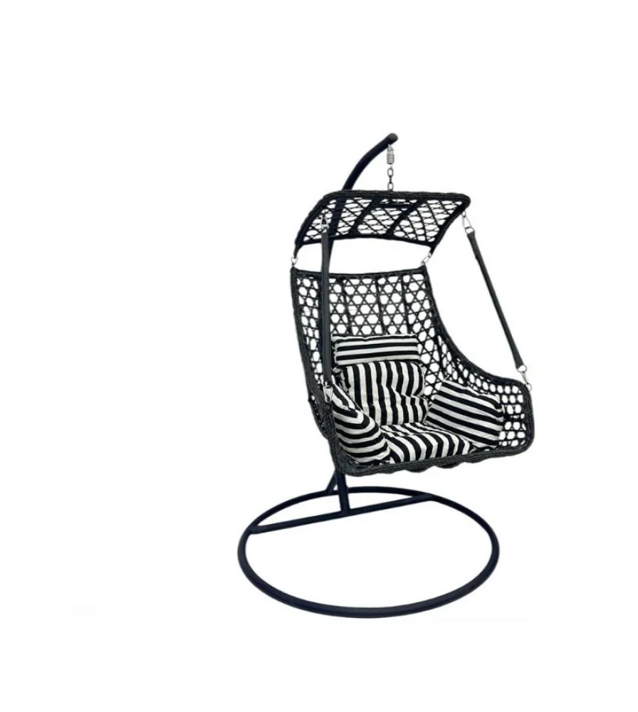 كرسي مرجيحة أنيق - لون اسود 1 كرسي مرجيحة أنيق - لون اسود