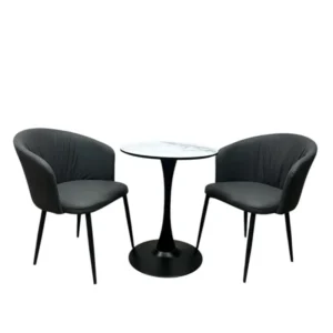 طقم طاولة شاي رائعة  - 2 كرسي - رمادي