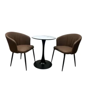 طقم طاولة شاي رائعة  - 2 كرسي - بني