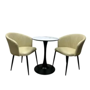 طقم طاولة شاي رائعة - 2 كرسي - بيج