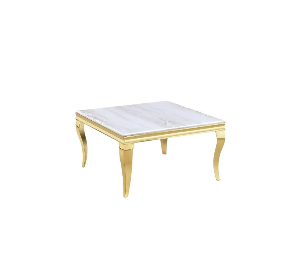 طاولة خدمة وسط استيل ورخام فاخرة بتصميم مربع عصري لون ذهبي 1 طاولة خدمة وسط استيل ورخام فاخرة بتصميم مربع عصري لون ذهبي
