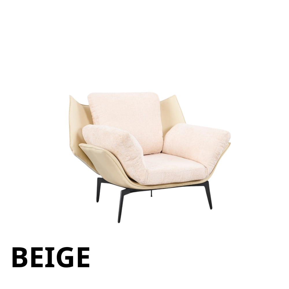 كرسي استرخاء عالي الجودة - تصميم حديث وفاخر - لون بيج 1 كرسي استرخاء عالي الجودة - تصميم حديث وفاخر - لون بيج