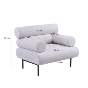 كرسي مفرد عصري وأنيق - لون رمادي فاتح💺✨