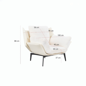 كرسي استرخاء عالي الجودة - تصميم حديث وفاخر - لون ابيض