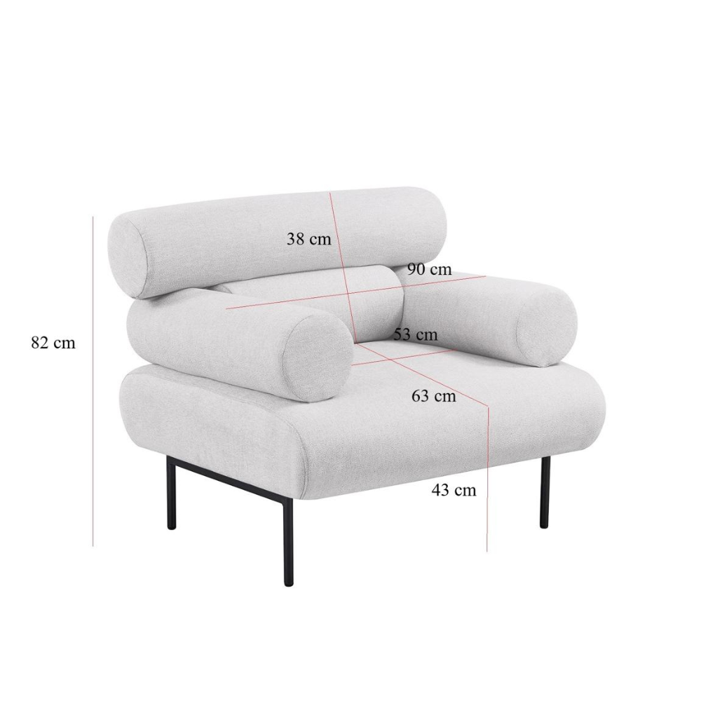 كرسي مفرد عصري وأنيق - لون بيج 💺✨ 1 كرسي مفرد عصري وأنيق - لون بيج 💺✨