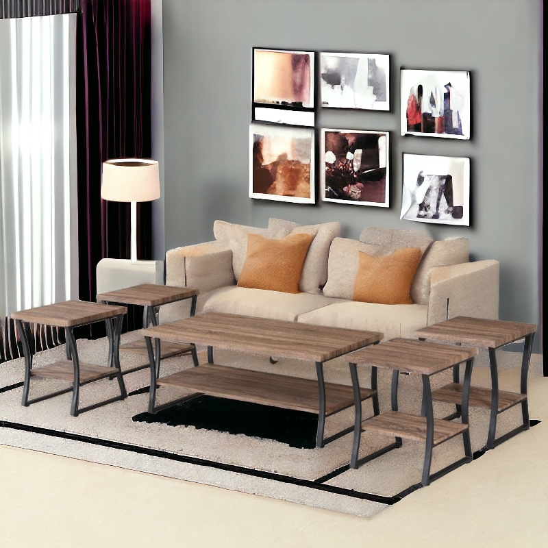 طقم طاولات شاي تصميم مستطيل أنيق من الخشب 4 قطع +1 لون كوفي 1 طقم طاولات شاي تصميم مستطيل أنيق من الخشب 4 قطع +1 لون كوفي