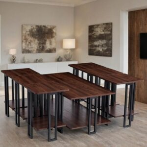 طقم طاولات شاي عصري وعملي 6 قطع+1 لون كوفي