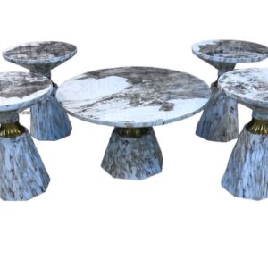 طقم طاولات قهوة سيراميك متميز 5 قطع