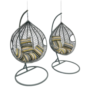 طقم كراسي مرجيحة عصري - لون رمادي