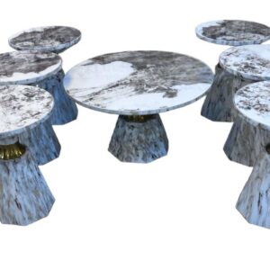 طقم طاولات قهوة سيراميك متميز 7  قطع