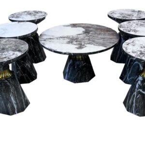 طقم طاولات قهوة سيراميك عصري 7  قطع