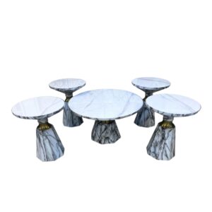 طقم طاولات قهوة سيراميك فاخر 7  قطع