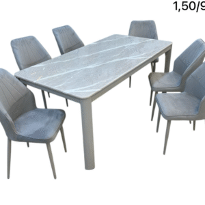 طقم طاولة طعام رخام مع 6 كراسي